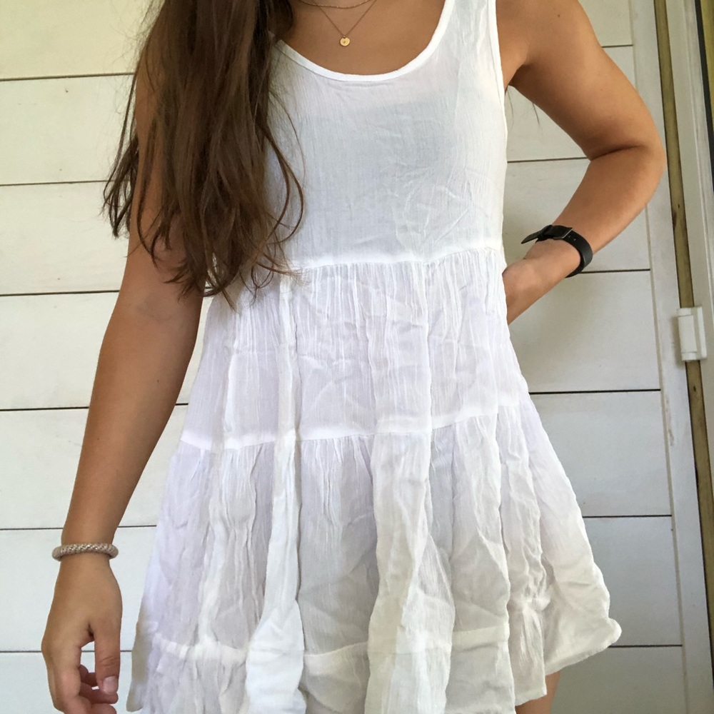 White swimsuit cover up/ dress/ tunic